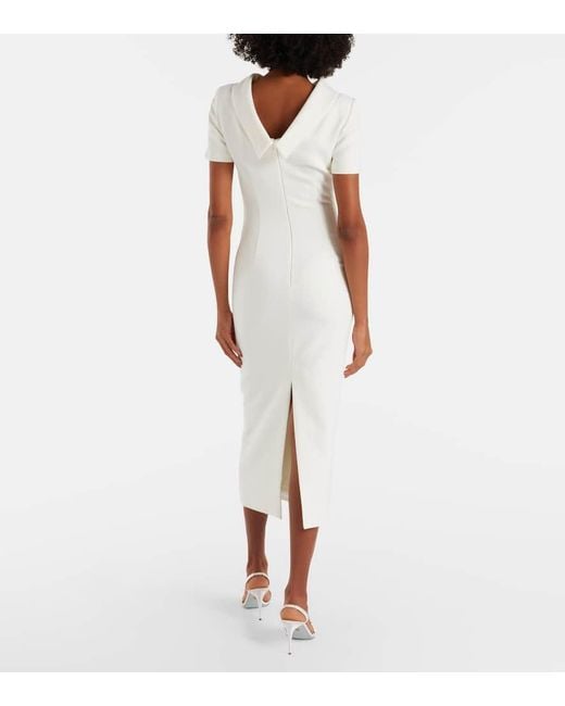 Roland Mouret White Crepe Cocktail Dress