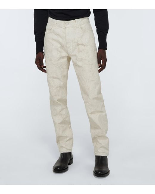 Givenchy Crackled Painted Jeans in White for Men | Lyst