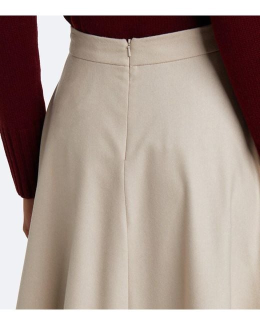 Max Mara Natural Wool Midi Skirt