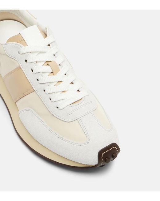Tod's White Suede Sneakers