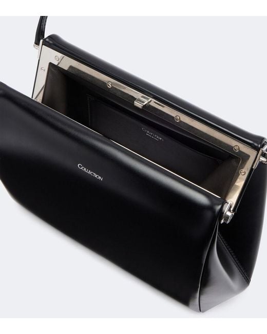 Calvin Klein Black Tina Small Leather Shoulder Bag