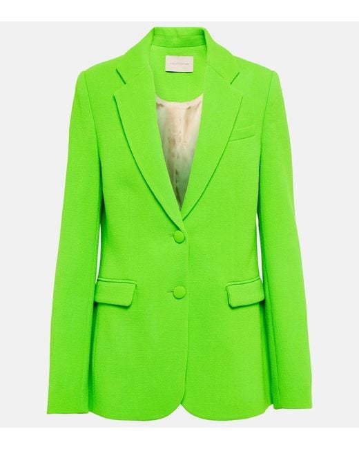 Christopher Kane Green Chroma Wool Blazer