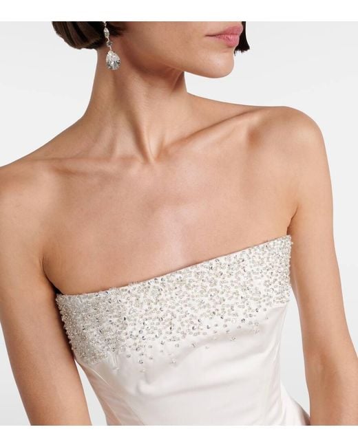 Clio Peppiatt White Evie Beaded Corset