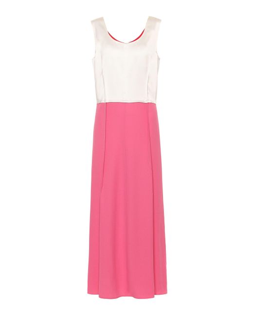 Marni Sleeveless Crêpe Dress in Pink - Lyst