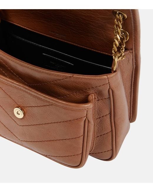 Saint Laurent Brown Schultertasche Niki Baby Aus Leder