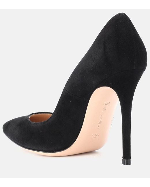 Gianvito Rossi Black Gianvito 105 Suede Pumps