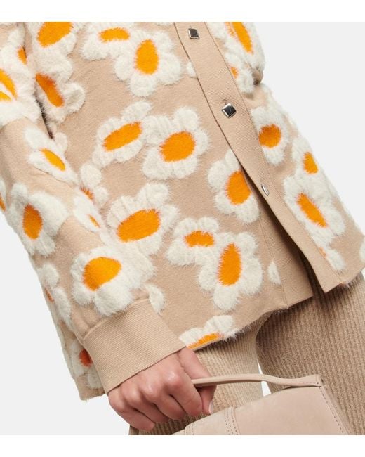Jacquemus Orange La Chemise Neve Floral Cardigan