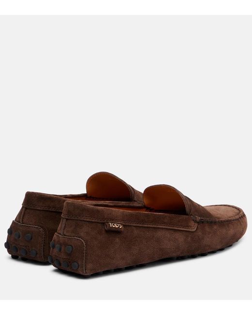 Tod's Brown Gommino Suede Driving Shoes
