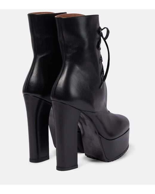 Alaïa Black Trekk 135 Leather Ankle Boots