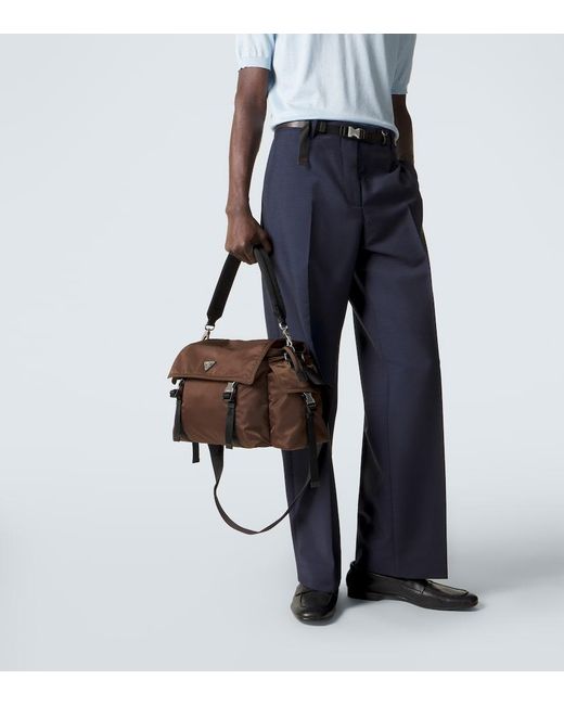 Prada Brown Explore Re-Nylon Messenger Bag for men