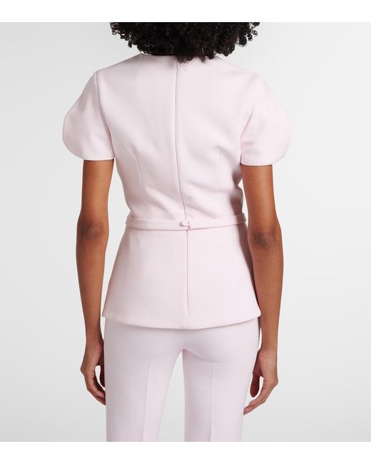 Safiyaa Pink Leighton Crepe Top