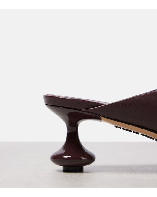 Loewe Brown Toy 45 Leather Mules