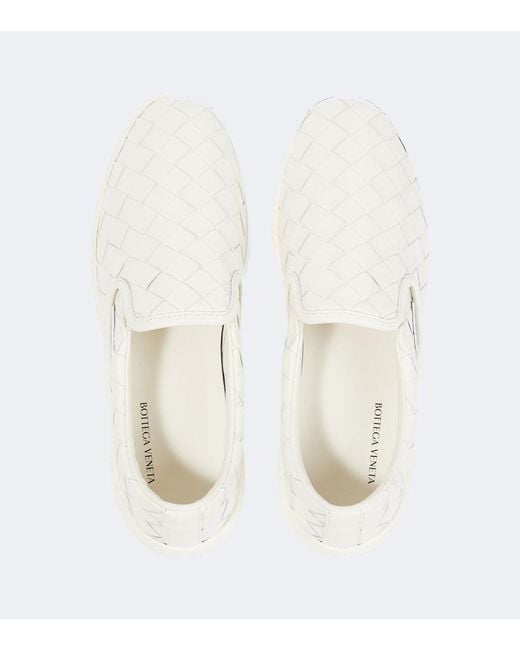 Bottega Veneta Natural Sawyer Braided Slip On Sneakers Shoes for men