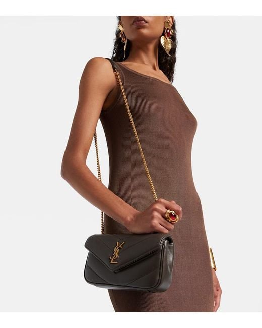 Borsa A Tracolla Loulou Mini di Saint Laurent in White