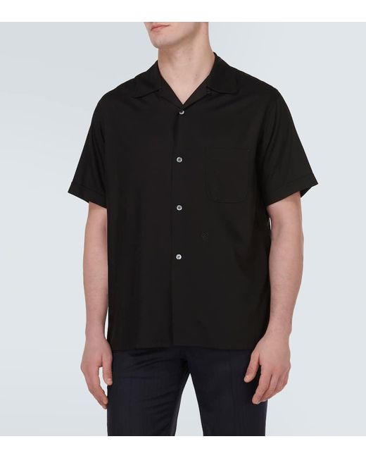 Camisa C de sarga con bordados Maison Margiela de hombre de color Black