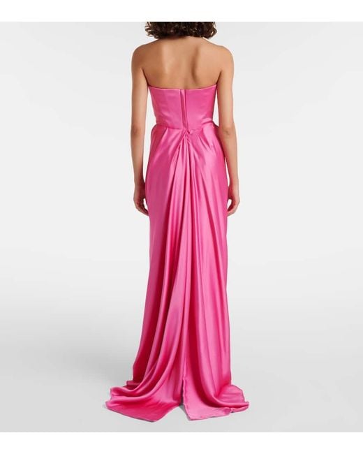 Vivienne Westwood Pink Robe Galaxyno Aus Satin