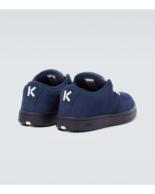 KENZO Blue Dome Suede Sneakers for men