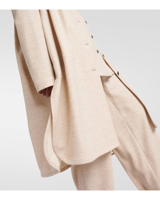 Loro Piana Natural Ryan Single-breasted Wool-blend Coat