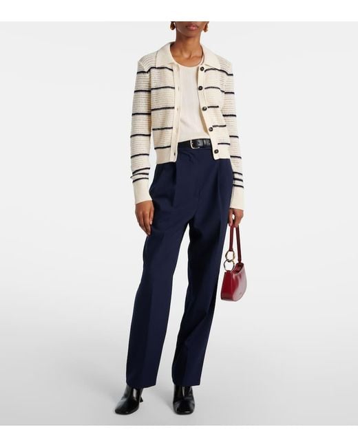 FRAME Natural The Shrunken Cotton-Blend Cardigan