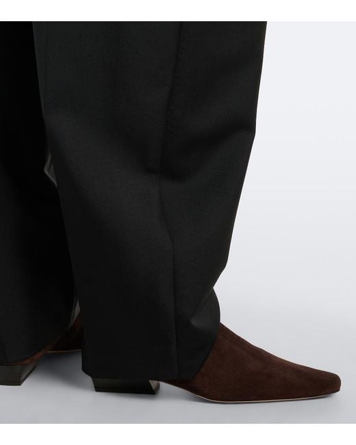 Staud Brown Wally Suede Ankle Boots