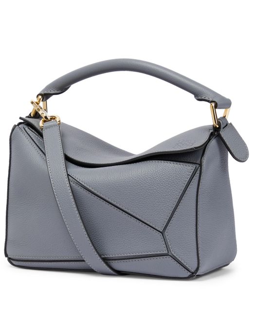 Loewe Gray Puzzle Small Leather Shoulder Bag