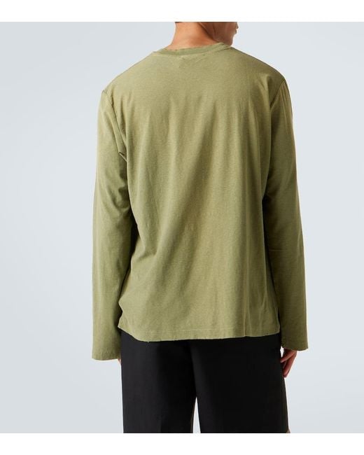 Camiseta De Algodon Y Jersey Con Logo Acne de hombre de color Green