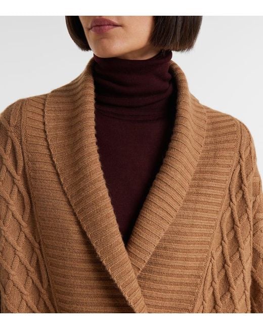 Max Mara Brown Cardigan Mirca Aus Kamelhaar