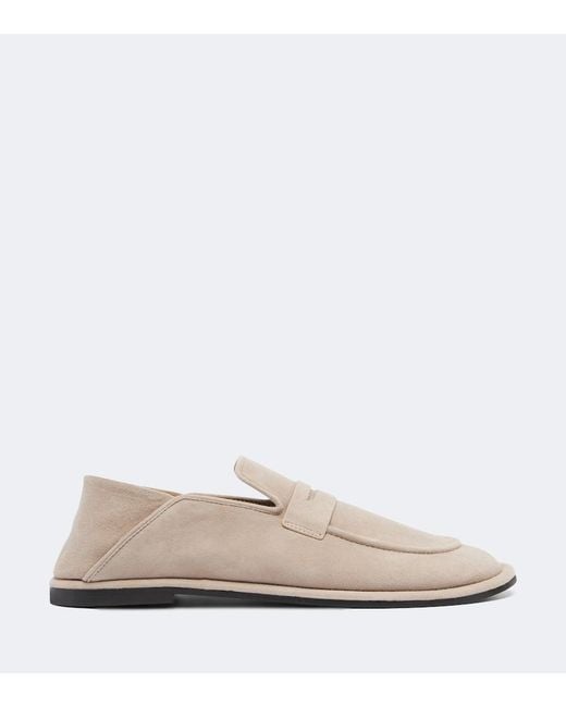 A.Emery White Clarence Suede Penny Loafers