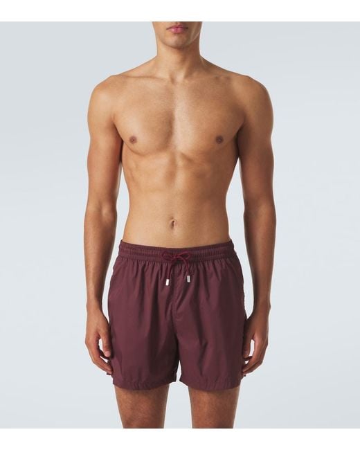 Fedeli Red Madeira Swim Trunks for men
