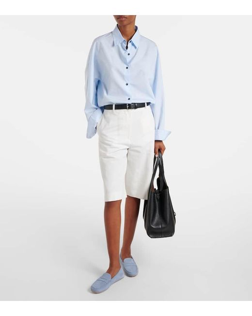 Tod's Blue Mokassins Gommino Aus Veloursleder