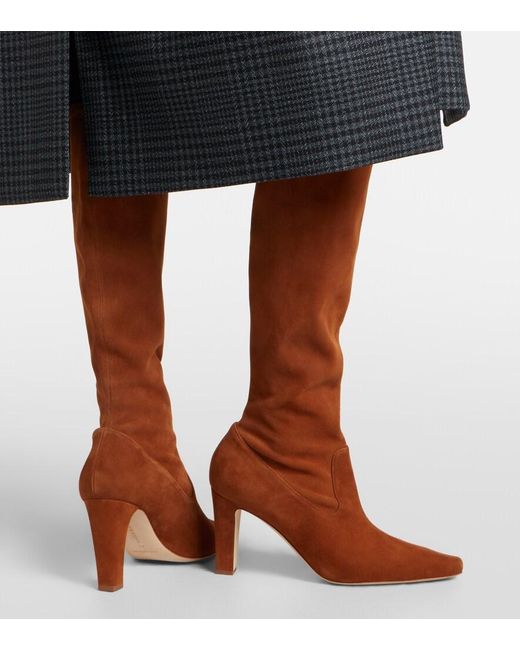 Manolo Blahnik Brown Pavisco Suede Knee-High Boots