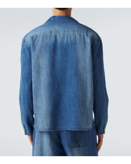 Commas Blue Denim Overshirt for men