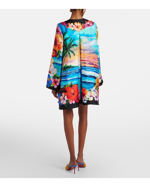 Dolce & Gabbana Blue Printed Kaftan