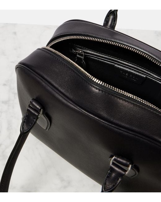 The Row Black India 10.00 Leather Tote Bag