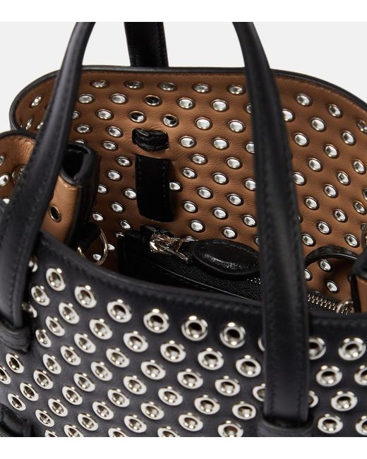 Alaïa Black Mina 20 Embellished Leather Tote Bag