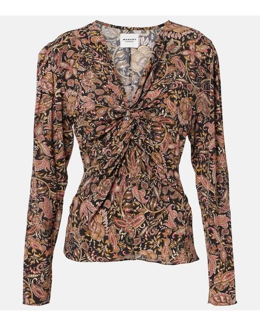 Isabel Marant Brown Zekia Top