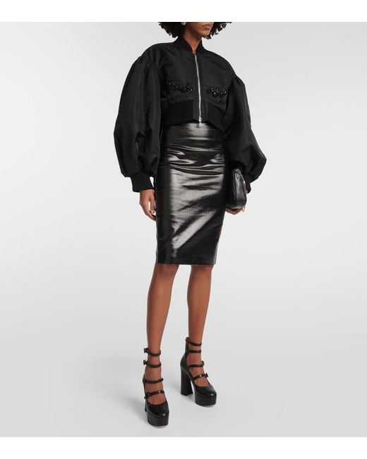 Gianvito Rossi Mary Jane Leather Platform Pumps in Black | Lyst
