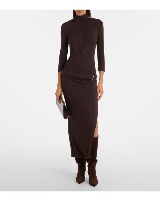 Paris Texas Brown Stiletto Suede Knee-High Boots