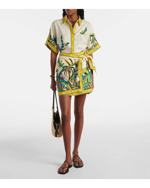 ALÉMAIS Green Day Dream Linen Shirt
