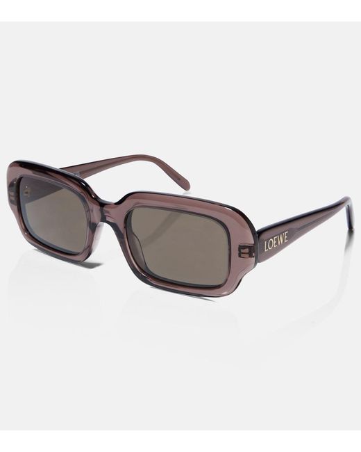 Loewe Brown Anagram Rectangular Sunglasses