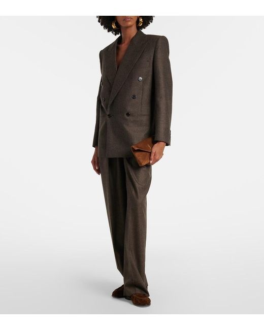 Bustina Cassandre Small di Saint Laurent in Brown