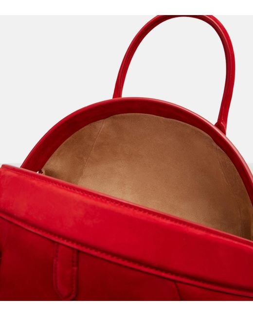 Alaïa Red Purse Small Suede Top-Handle Bag