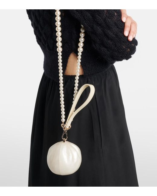 Simone Rocha White Pearl Dim Sum Clutch