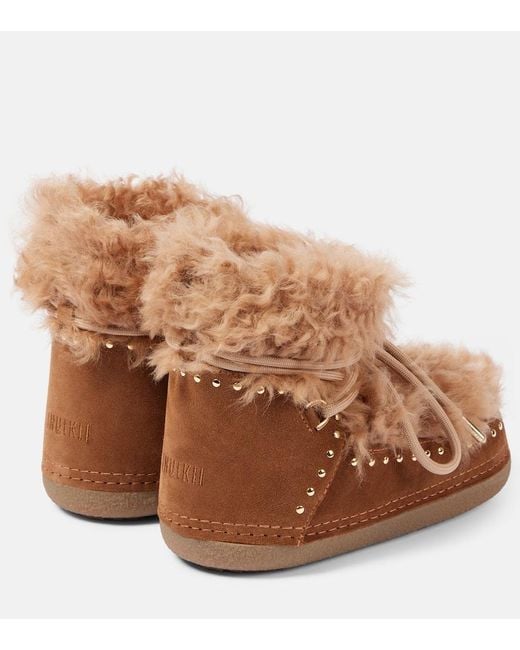 Inuikii Brown Schneestiefel Long Curly Mit Shearling