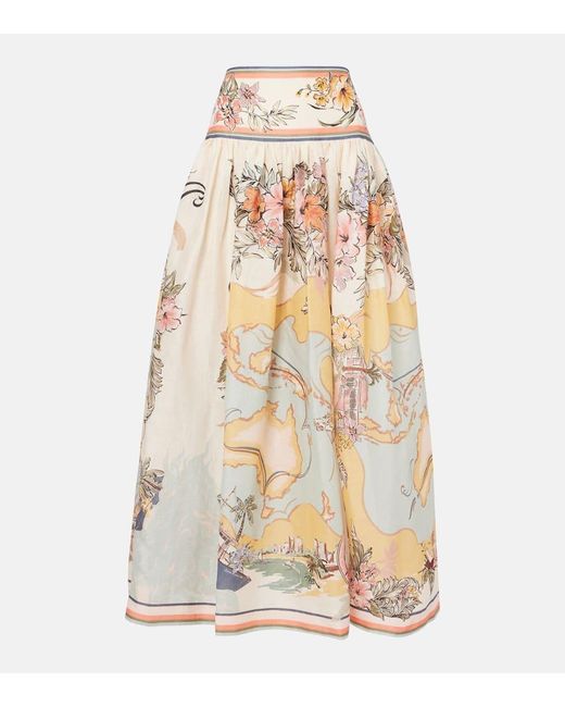 Gonna Midi Tallow di Zimmermann in Natural