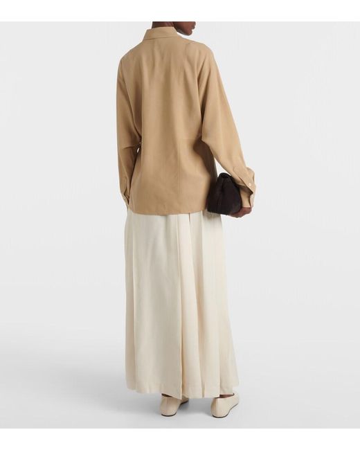 Totême  Natural Silk Poplin Shirt