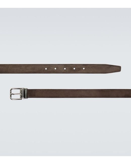 Dolce & Gabbana Brown 25Mm Suede Belt for men