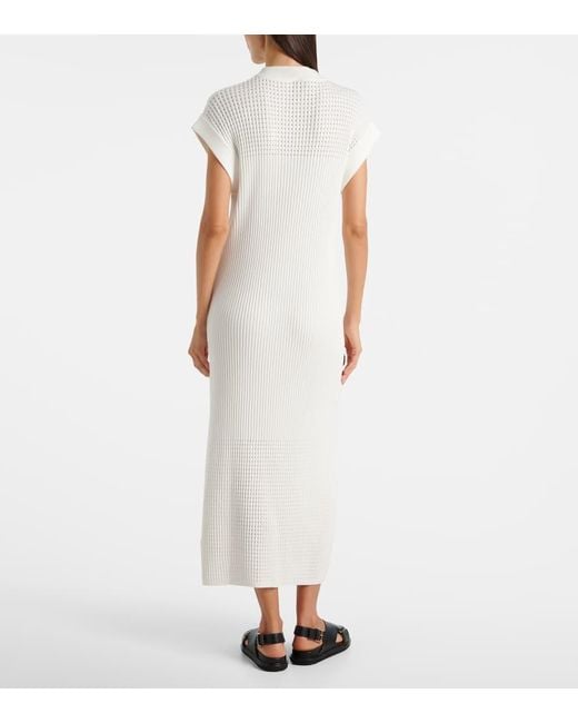Varley White Maxikleid Cheston Aus Baumwolle