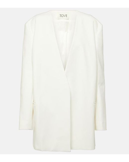 TOVE White Saunders Cotton-Blend Jacket