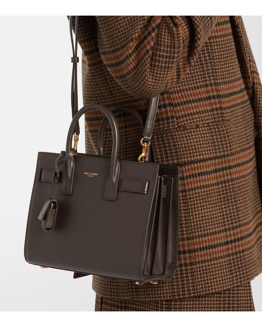 Saint Laurent Black Sac De Jour Nano Leather Tote Bag